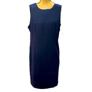 PETITE PERCEPTIONS by IRENE B Navy Blue Dress 12P ~